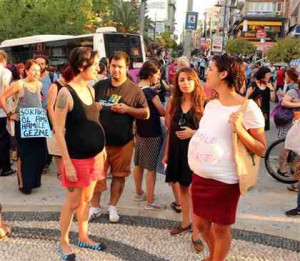 pregnant protest turkey