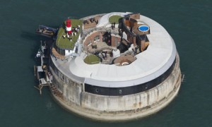 Spitbank Fort in the Solent near Portsmouth