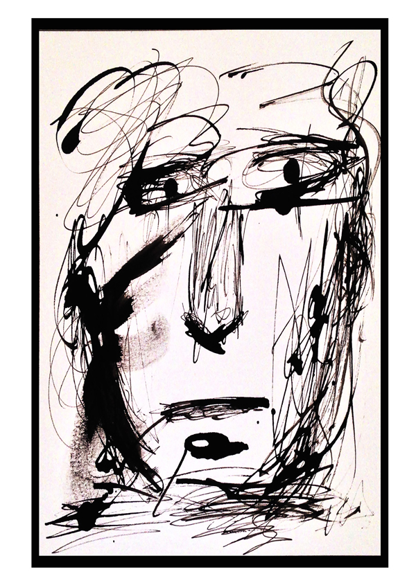Inspiration Face with Indian Ink